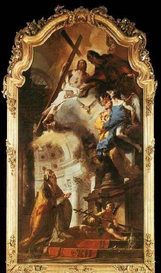 TIEPOLO, Giovanni Domenico Pope St Clement Adoring the Trinity Sweden oil painting art